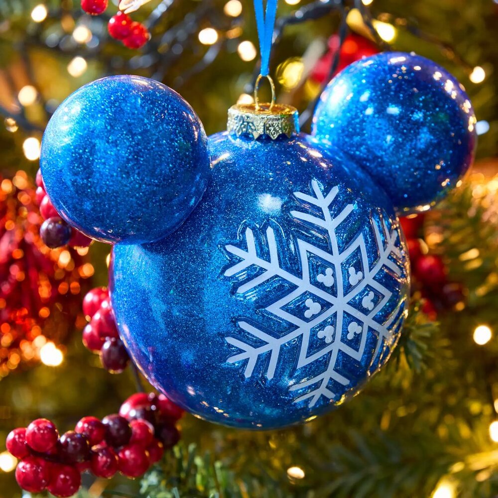 Disney Mickey Mouse Icon Ball Ornament – Blue